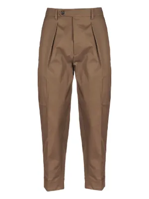 パンツ BERWICH birds-eye taperd slacks 56 brown 73S5480CCO7948_Berwich-