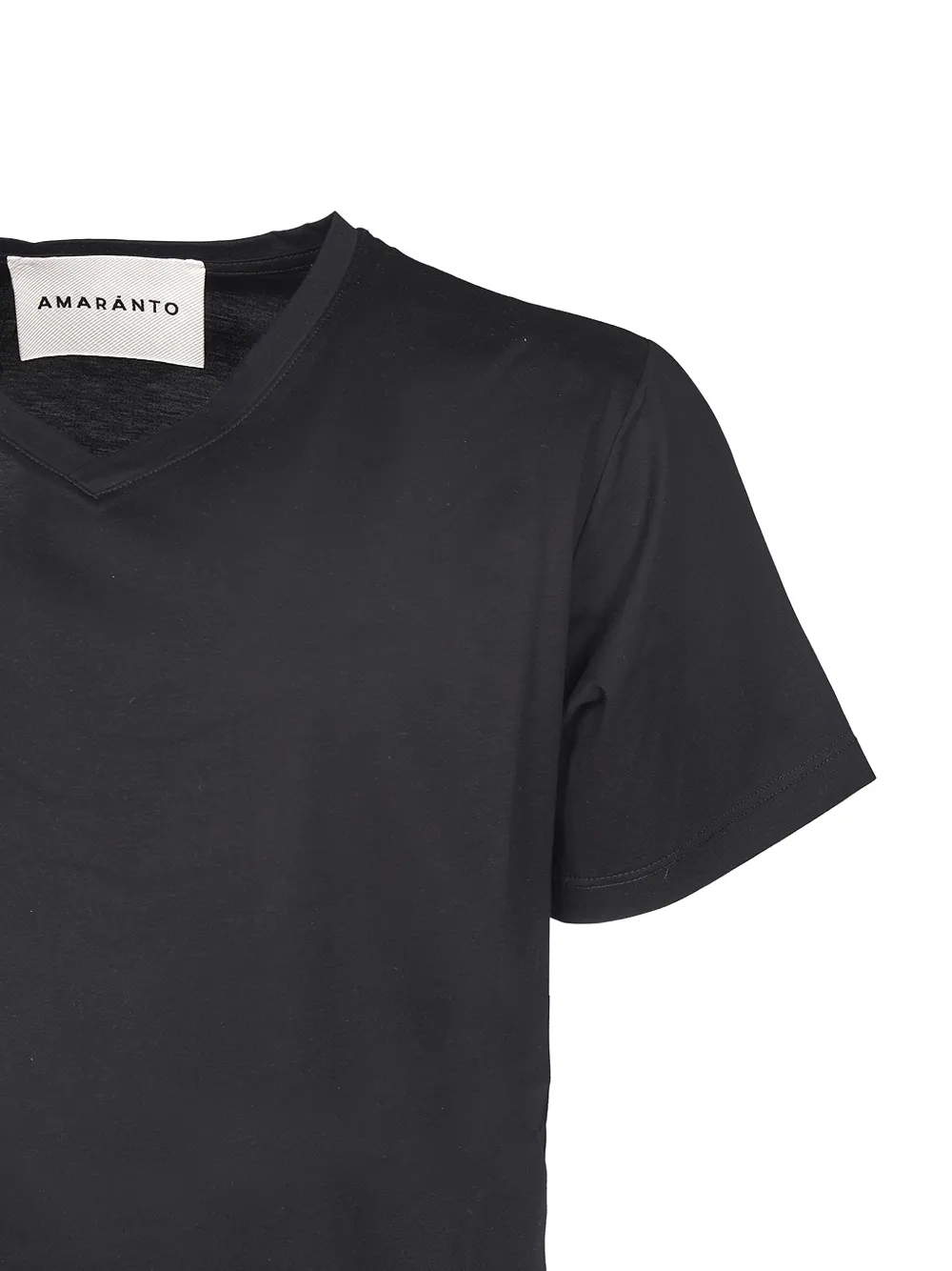 AMARÁNTO V-neck short-sleeved T-shirt - Zwart