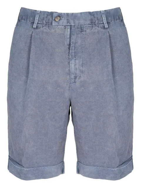 Berwich Berwich pleat-detailed linen shorts