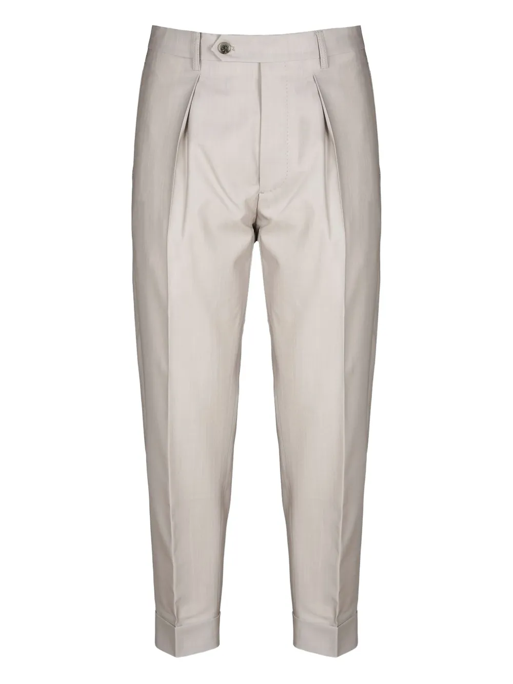 pleated tapered trousers