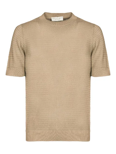 Filippo De Laurentiis textured short-sleeve knit T-shirt