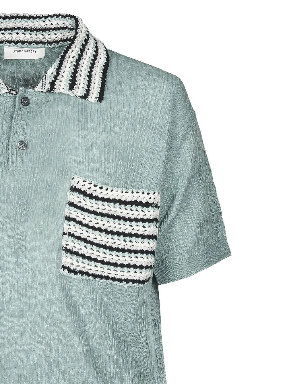 atomo factory striped-trim polo shirt | Image 2