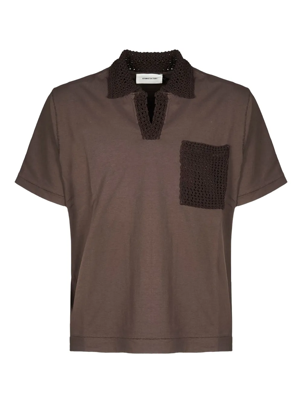atomo factory cotton polo shirt - ブラウン atomo factory cotton polo shirt - ブラウン
