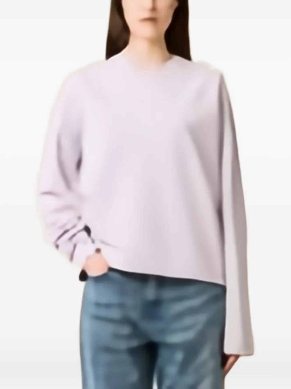 AMIRI Ami De Coeur katoenen T-shirt met lange mouwen Paars
