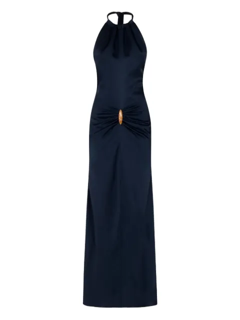 Raquel Diniz halter-neck draped gown