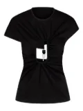 Christopher Esber cut-out ribbed top - Black