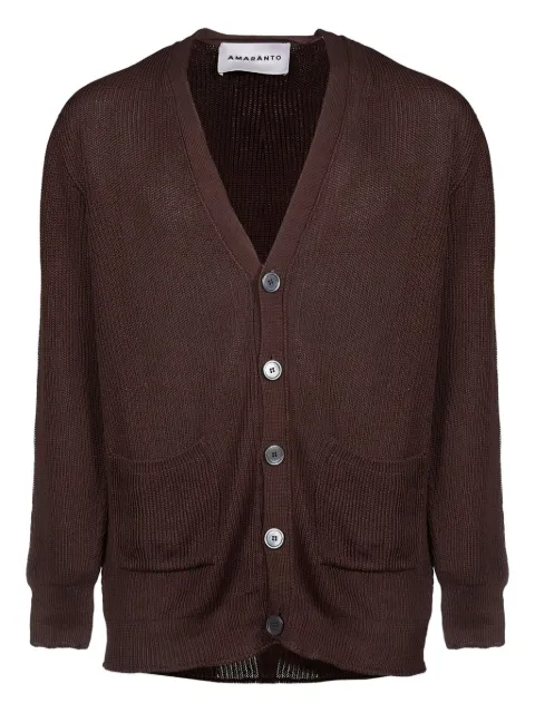 AMARÁNTO ribbed pocketed cardigan