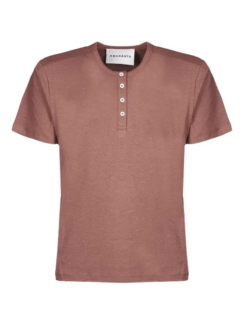 AMARÁNTO button-placket T-shirt