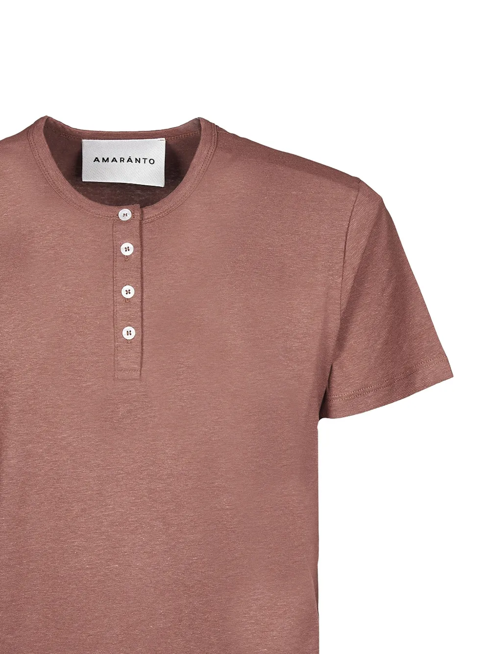 AMARÁNTO button-placket T-shirt - Rood