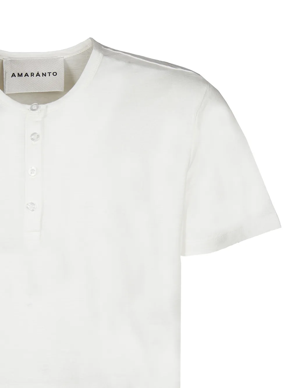 AMARÁNTO Henley T-shirt - Wit