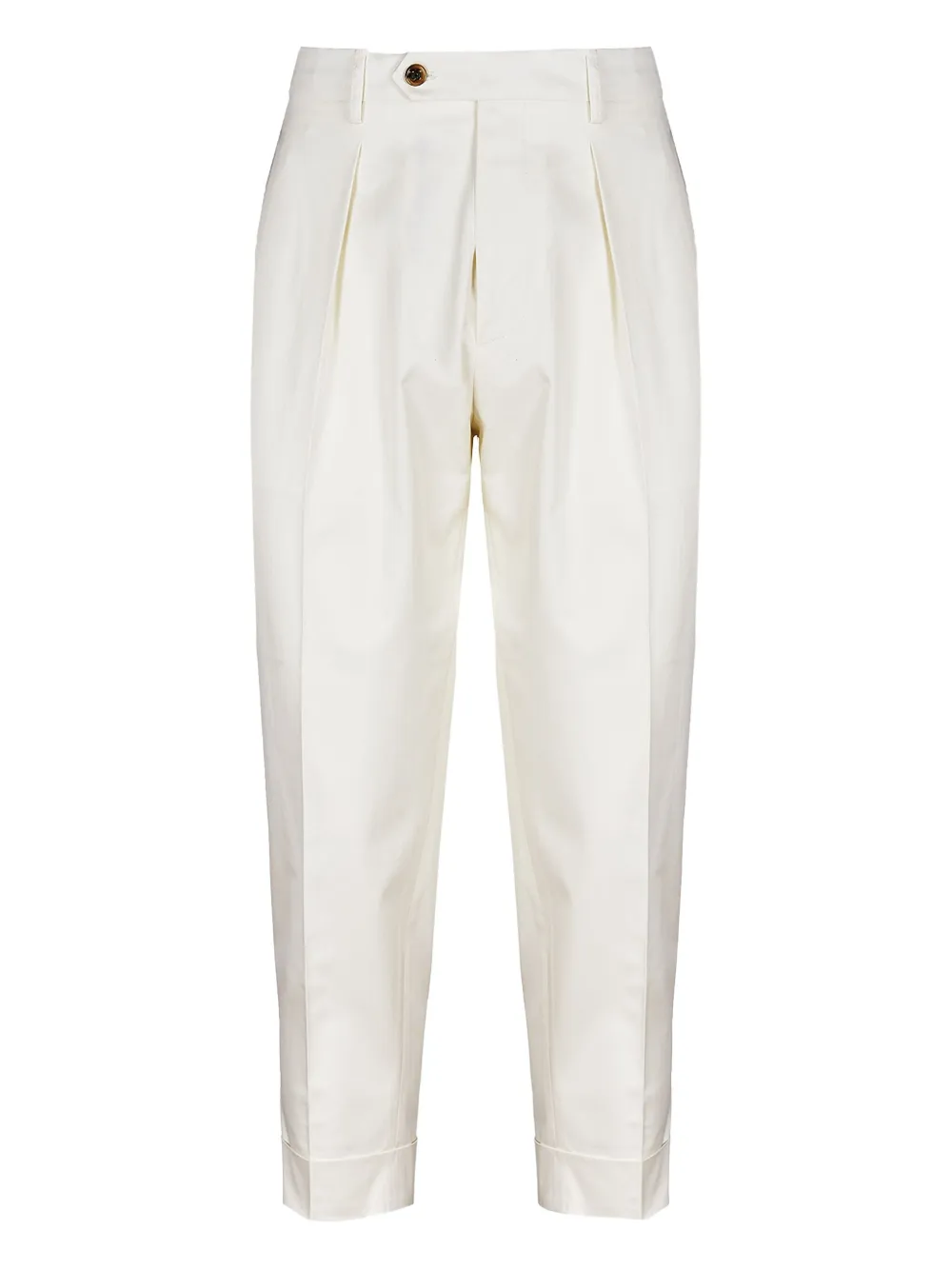 pleated tapered trousers