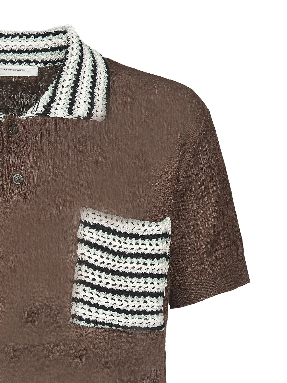 atomo factory crochet-trim polo shirt | Image 2
