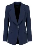 Emporio Armani single-button notched-lapel jacket - Blue