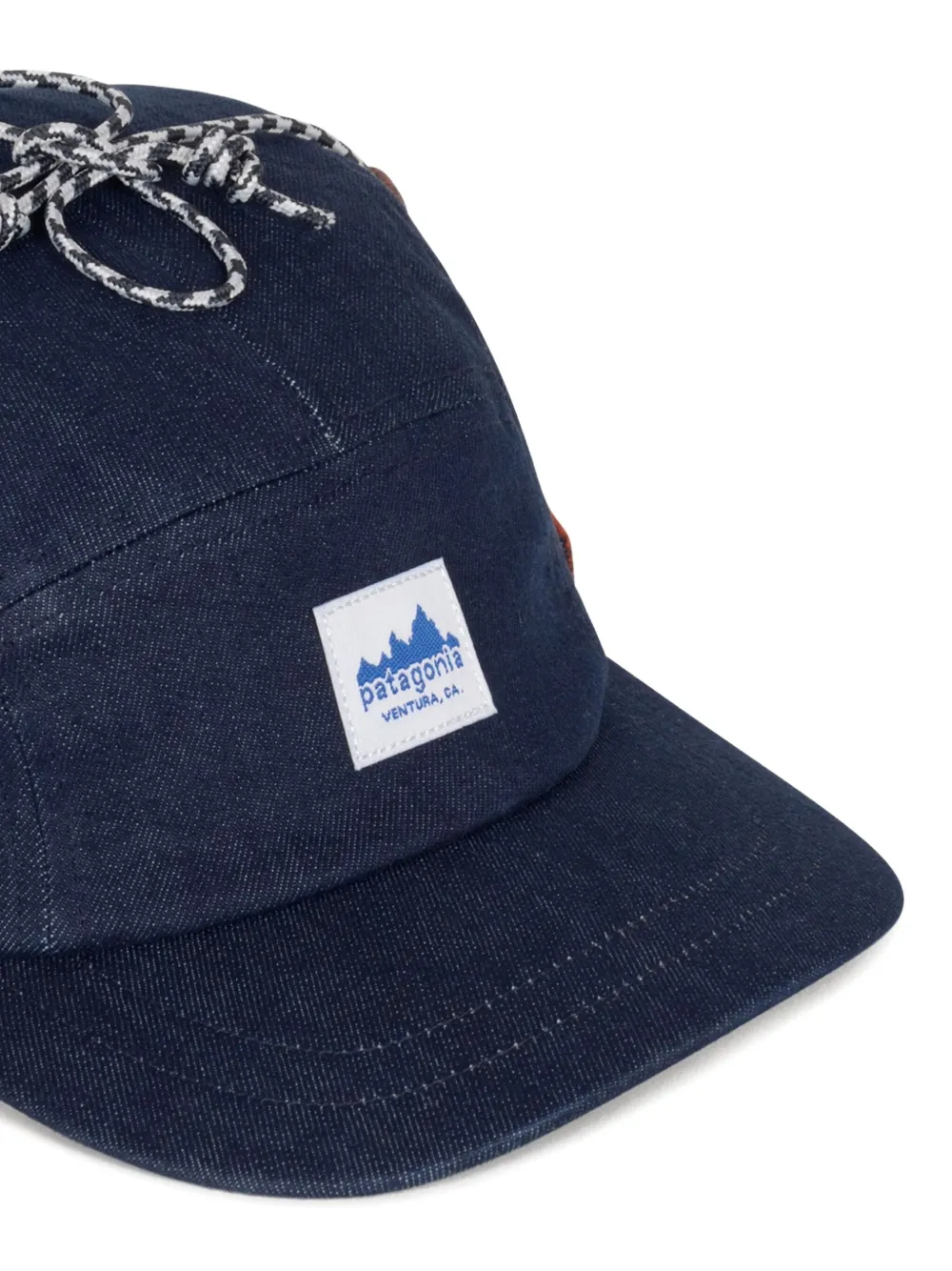 Patagonia Geruite honkbalpet met vijf vlakken Blauw
