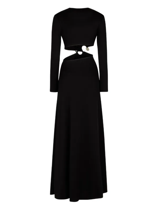 【Christopher Esber】カットアウトウールブレンド maxiドレス CHRISTOPHER ESBER Spiral one-shoulder cutout emellished