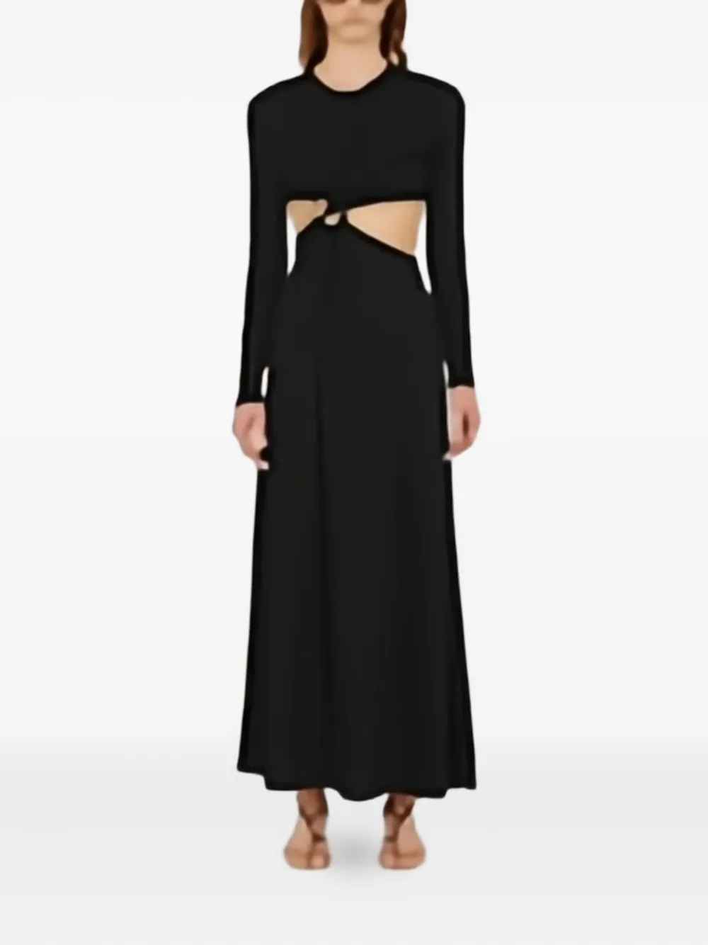 Christopher Esber cut-out ring-detail maxi dress Zwart