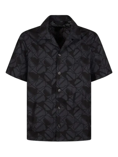 Moncler short-sleeve geometric-pattern shirt