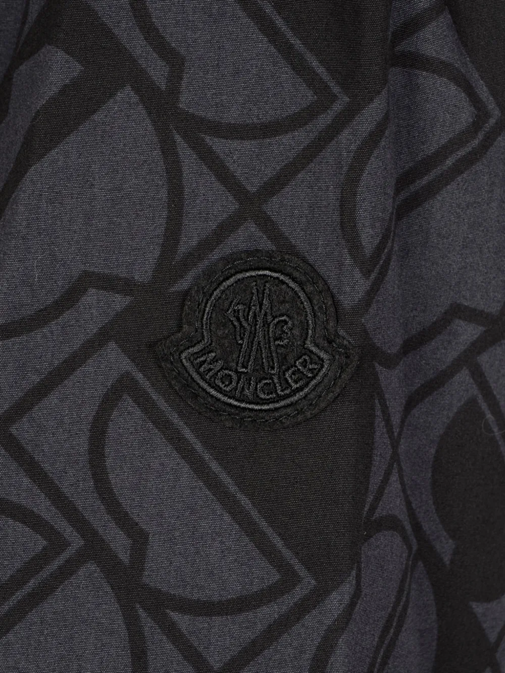 Moncler Overhemd met korte mouwen en geometrisch patroon Grijs