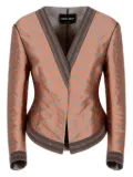 Giorgio Armani tiger-pattern jacket - Brown
