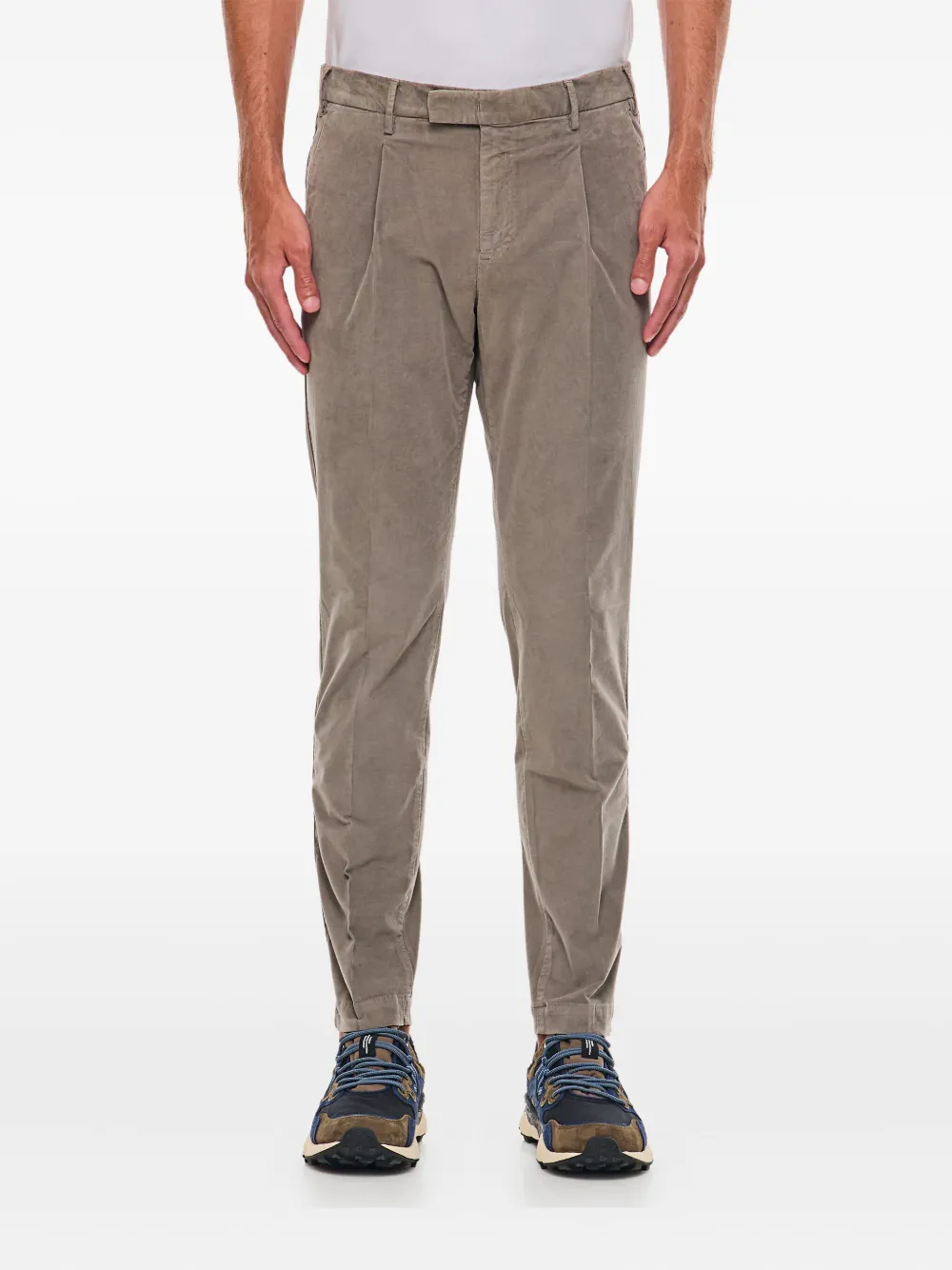 PT Torino pleated zip-fly regular trousers Beige