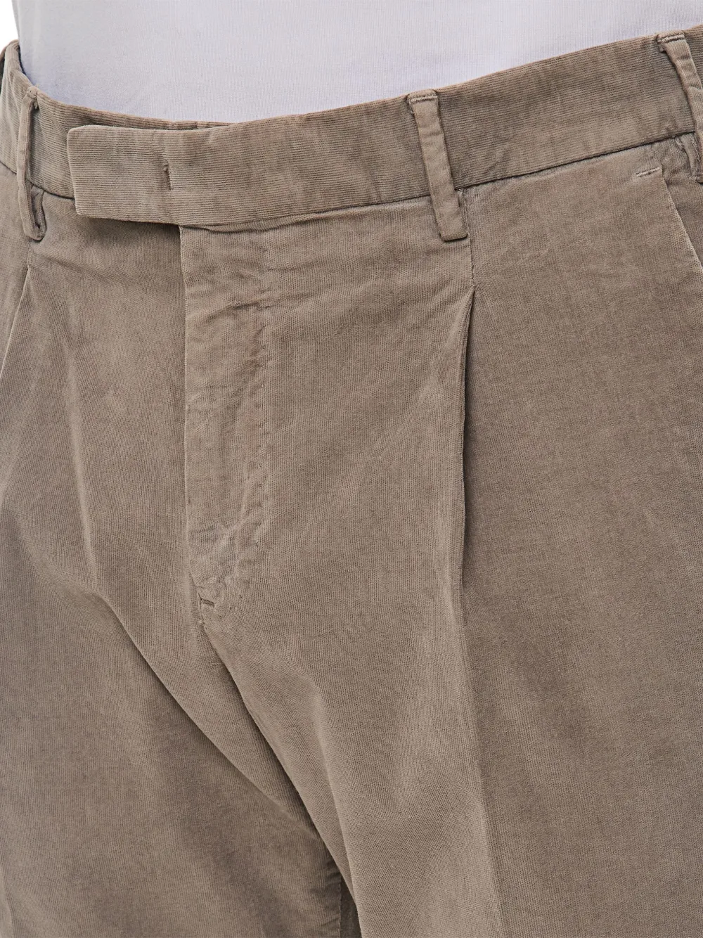 PT Torino pleated zip-fly regular trousers Beige