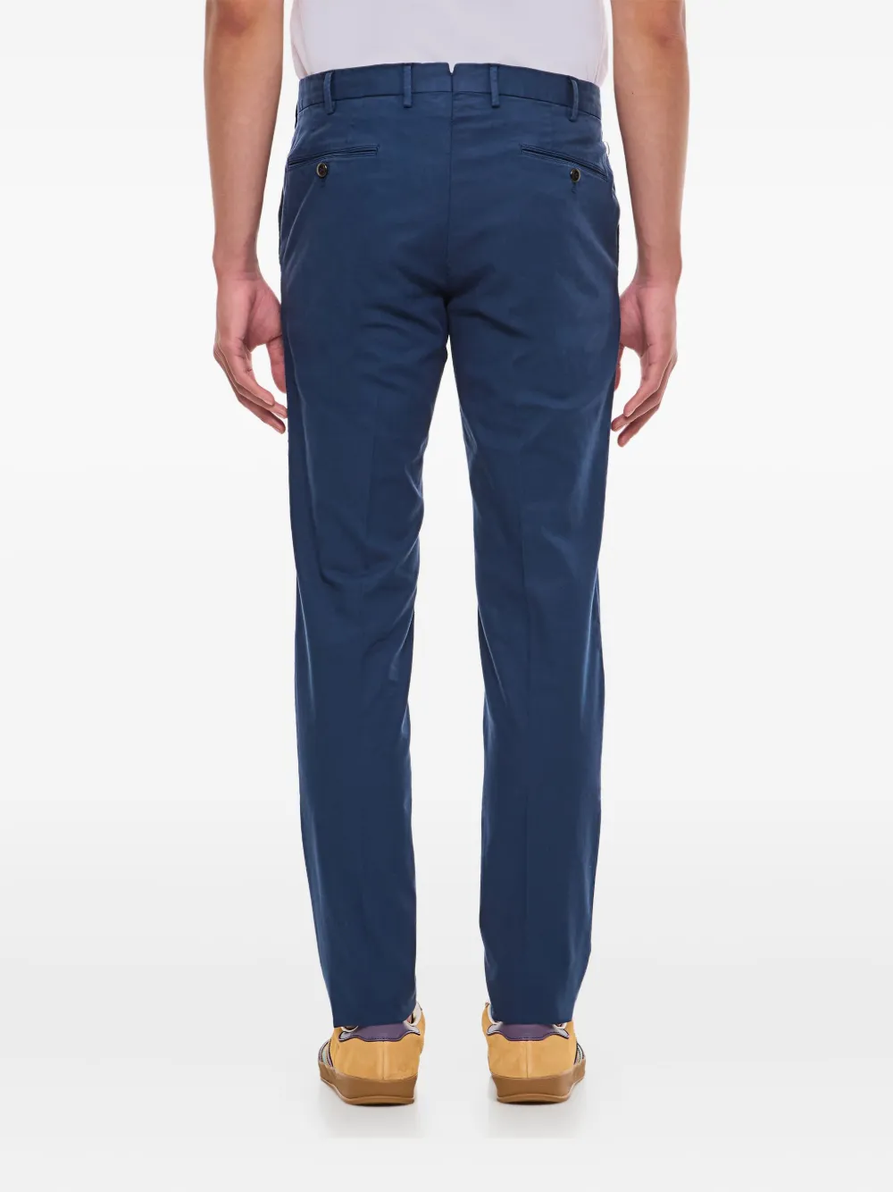 PT Torino flat-front regular trousers Blauw