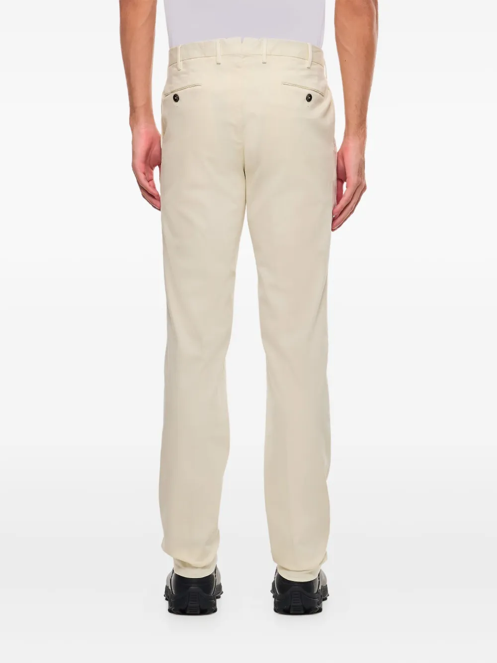 PT Torino Broek met rits en knopen Beige