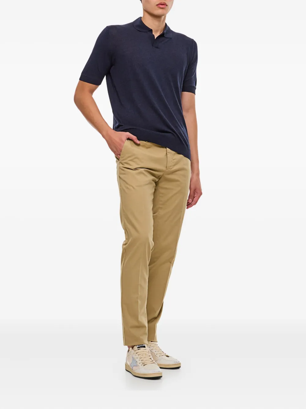 PT Torino flat-front regular trousers Beige