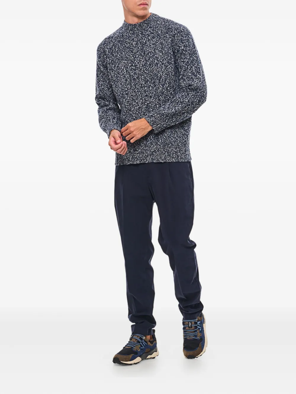 PT Torino pleated-front regular trousers Blauw