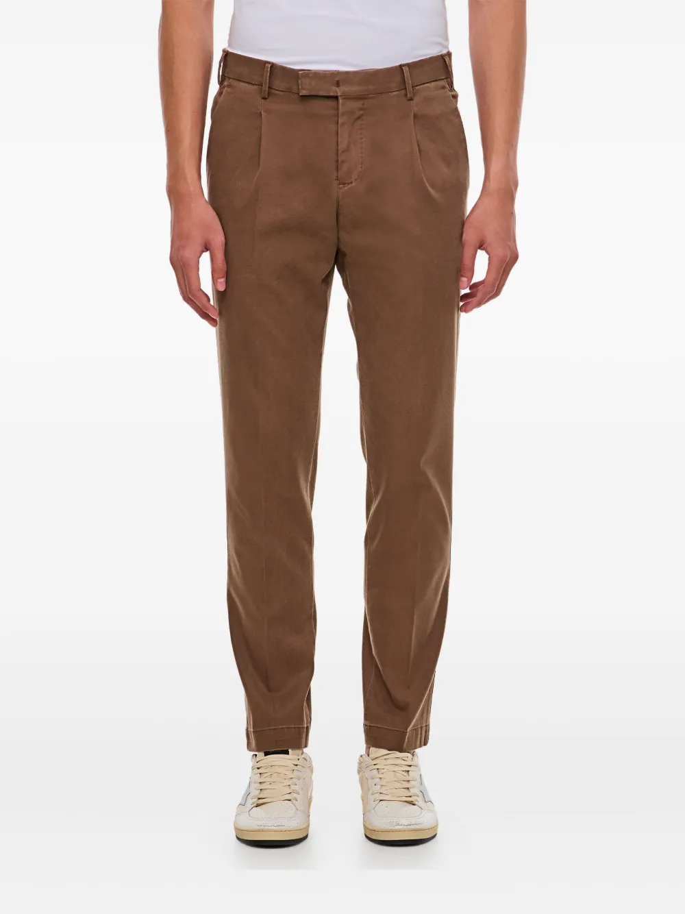 Pt Torino Pleated Diagonal-pocket Trousers