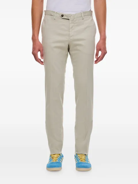 PT Torino flat-front stretch-cotton regular trousers