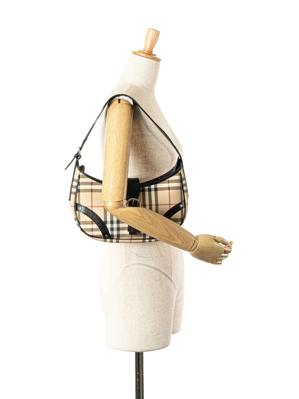 Burberry Pre-Owned 2000-2017 Small House Check Coated Canvas Buckle shoulder bag | Pre-Owned | Image 2