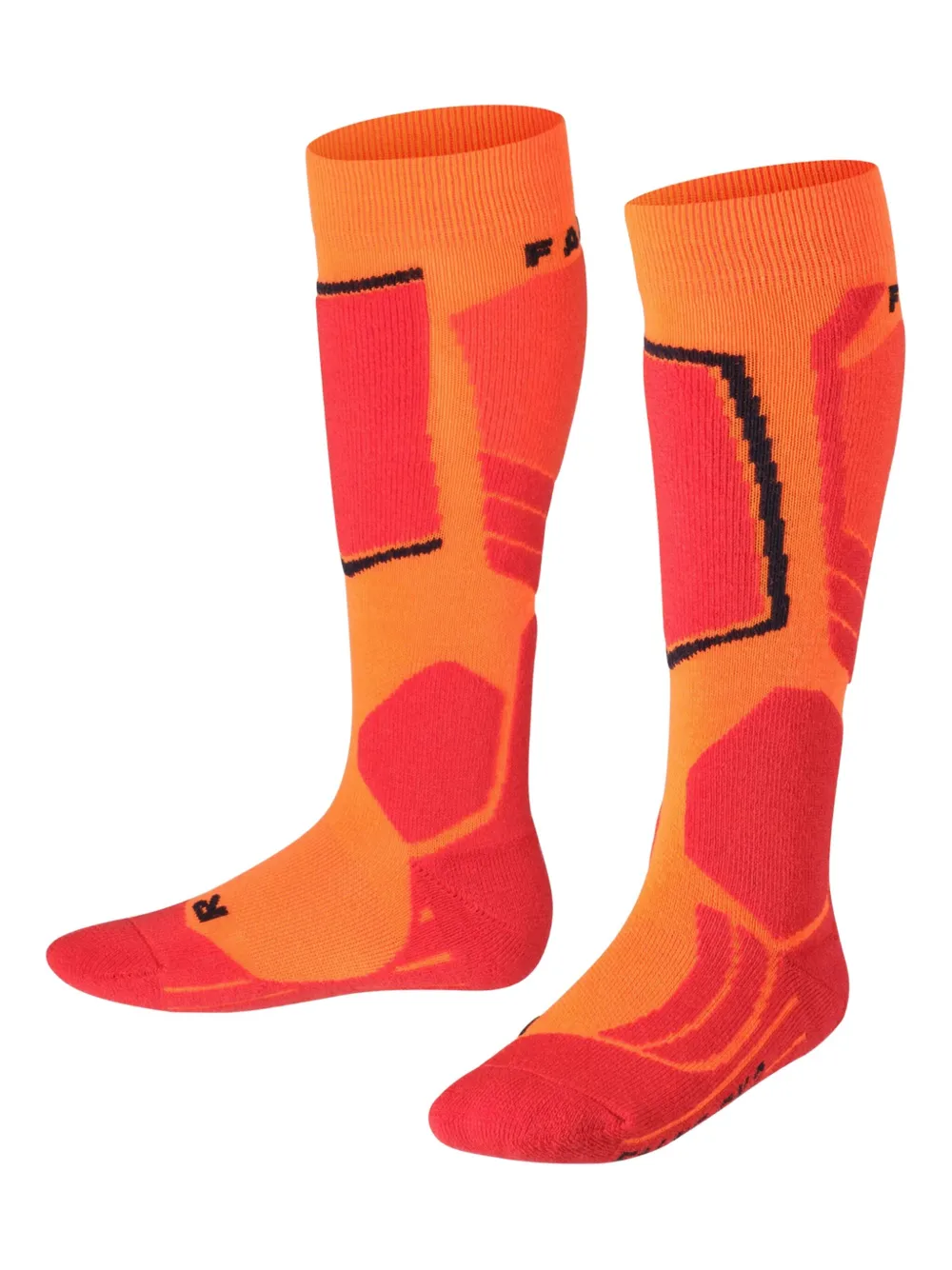 Falke Kids' Logo-print Padded Socks In Orange