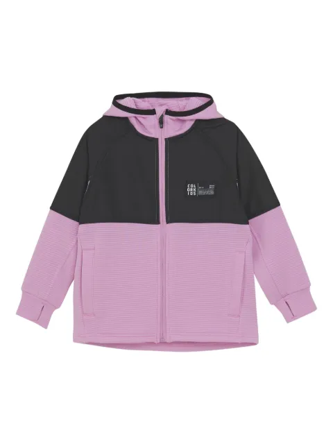 COLOR KIDS panelled zip-up hooded jacket