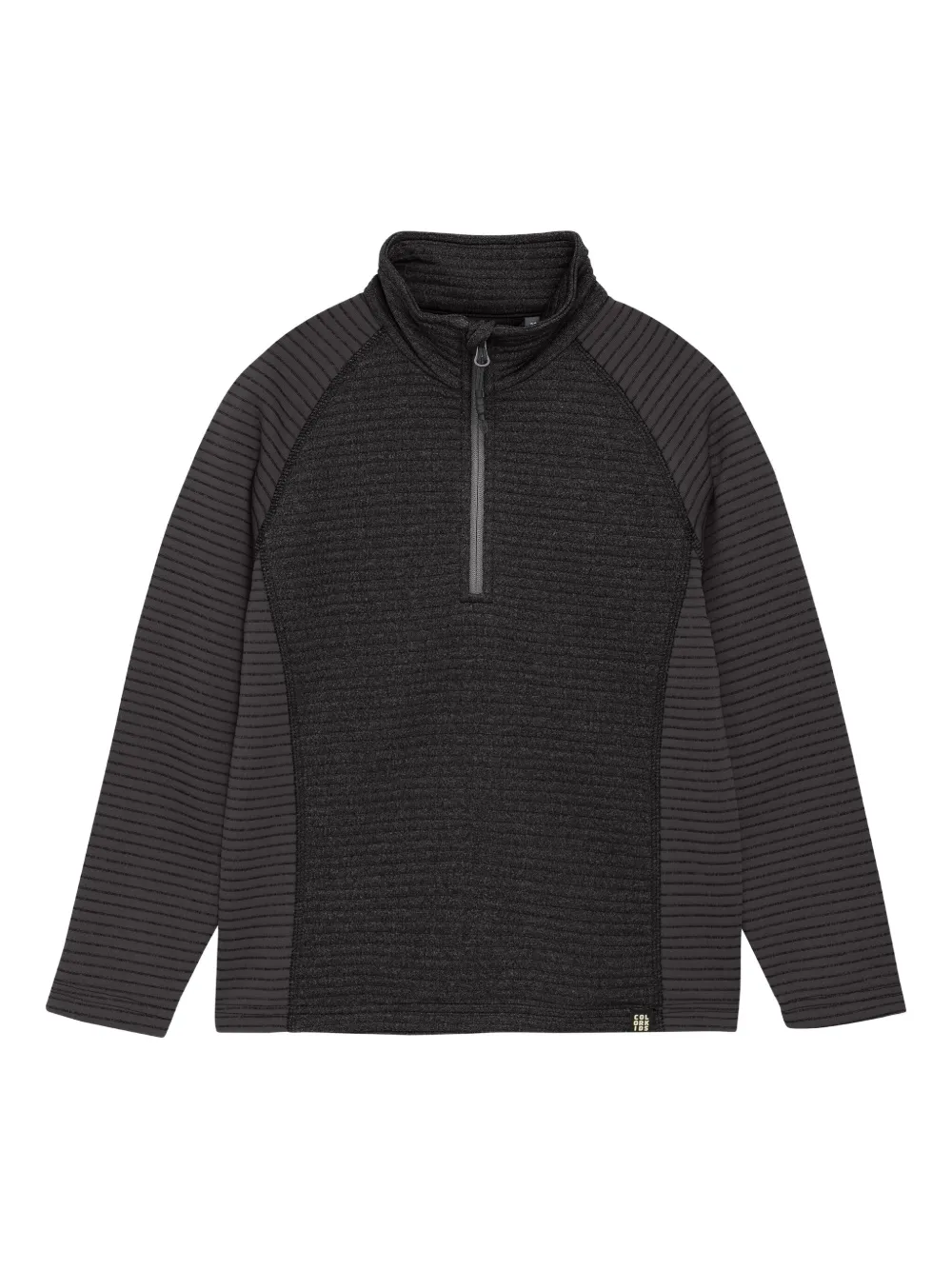 COLOR KIDS ribbed-panel half-zip sweatshirt | Black | Image 1