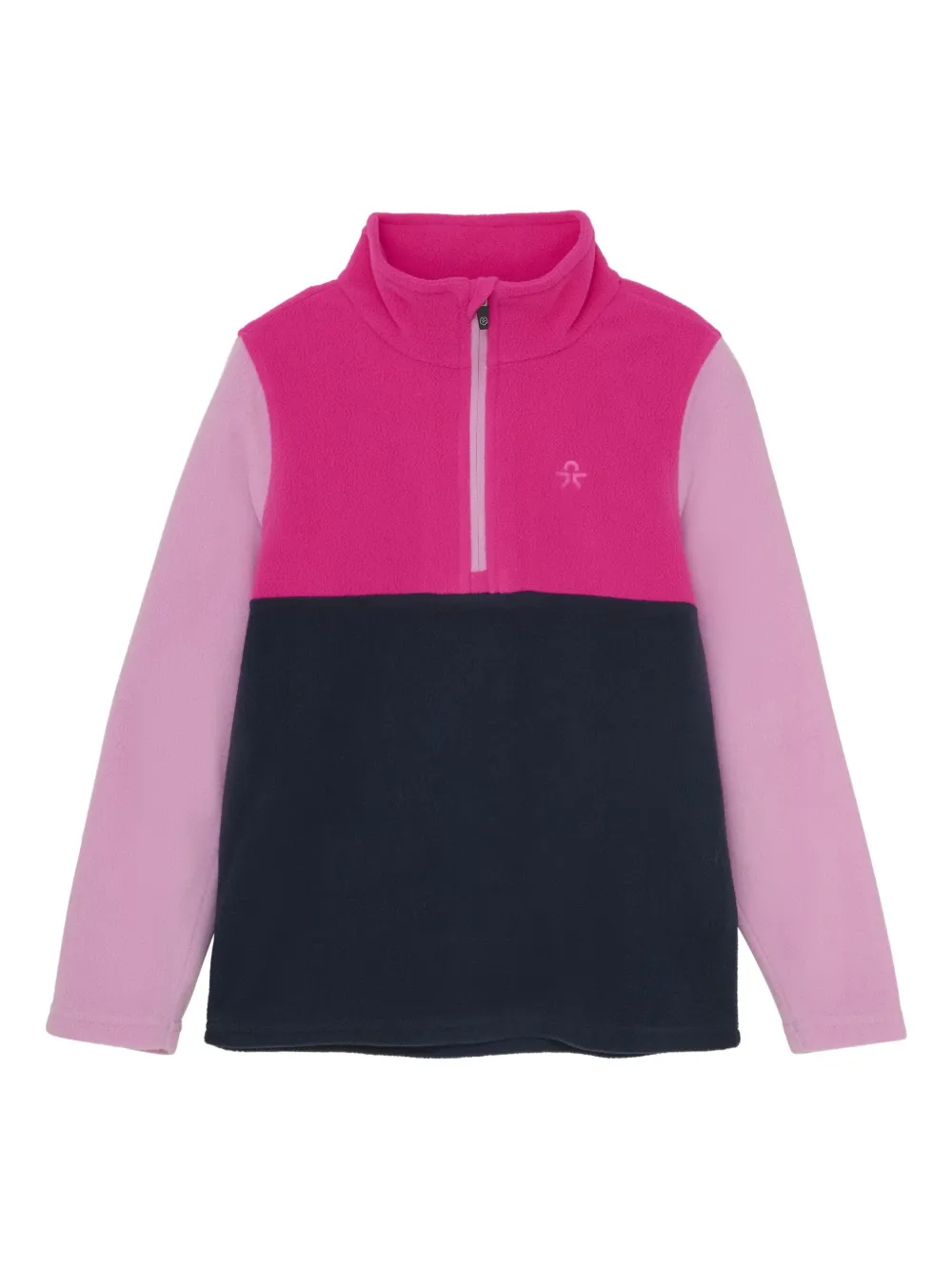 COLOR KIDS Fleece pullover met colourblocking Roze