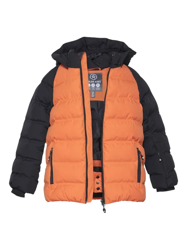 COLOR KIDS カラーブロック パデッドジャケット | オレンジ | FARFETCH JP