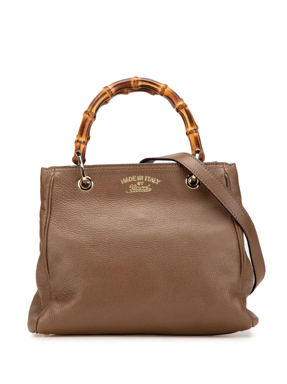 Gucci Pre-Owned 2000-2015 Small Calfskin Bamboo Shopper satchel - ブラウン Gucci Pre-Owned 2000-2015 Small Calfskin Bamboo Shopper satchel - ブラウン