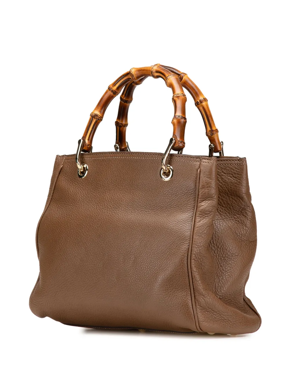 Pre-owned Gucci 2000-2015 Small Calfskin Bamboo Shopper Satchel
