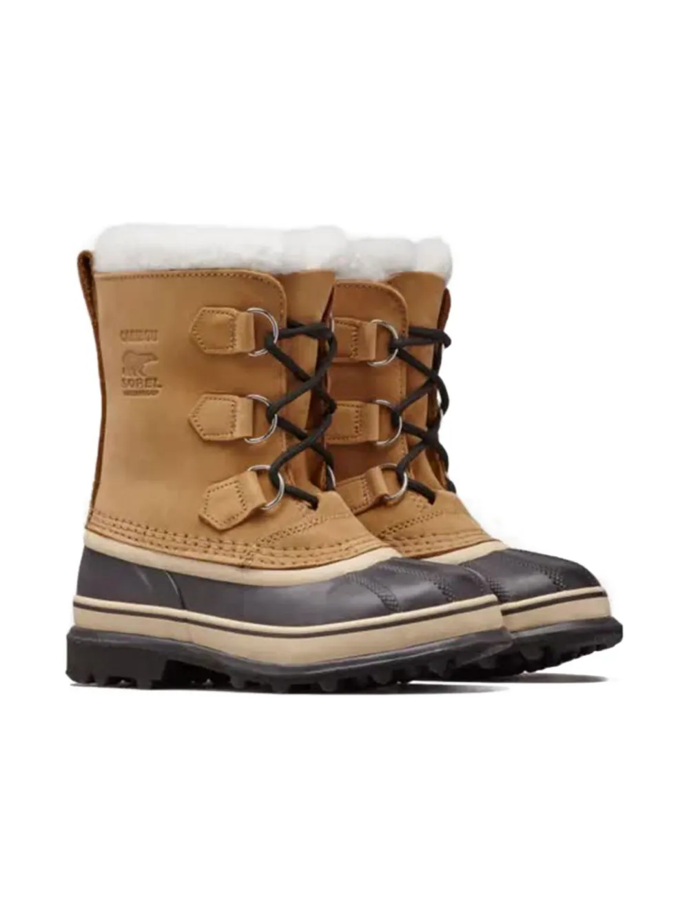 Sorel Kids' Lace-up Leather Boots In Brown