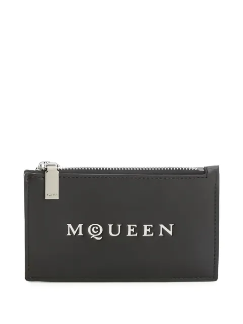 Alexander McQueen tarjetero con logo en relieve