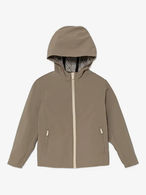Emporio Armani Kids hooded zip-front jacket