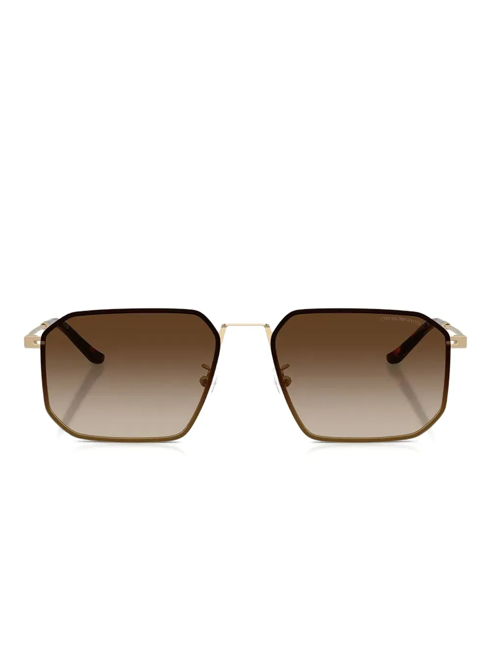 Emporio Armani Geometric-frame Sunglasses In Brown