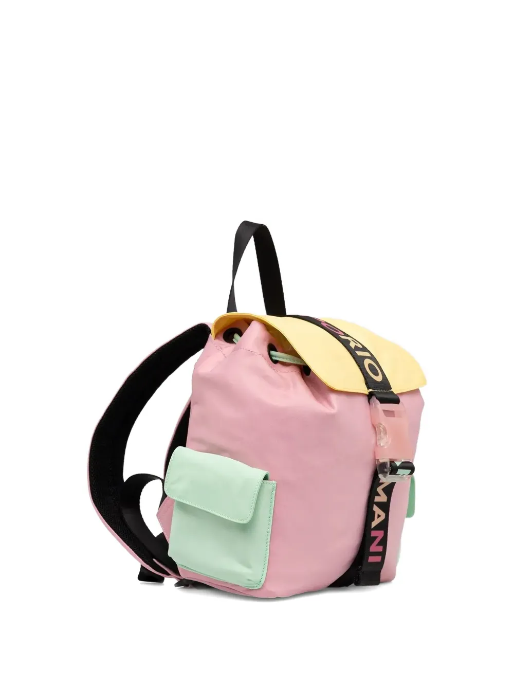 Emporio Ar i Kids drawstring-fastening panelled backpack Roze