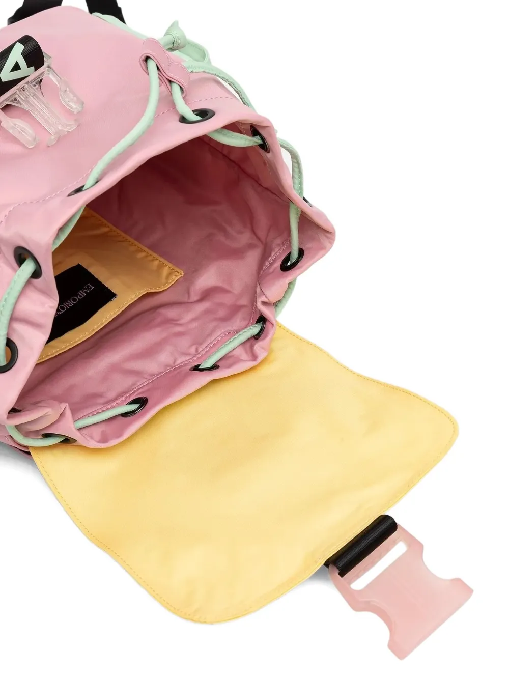 Emporio Armani Kids drawstring-fastening panelled backpack Roze