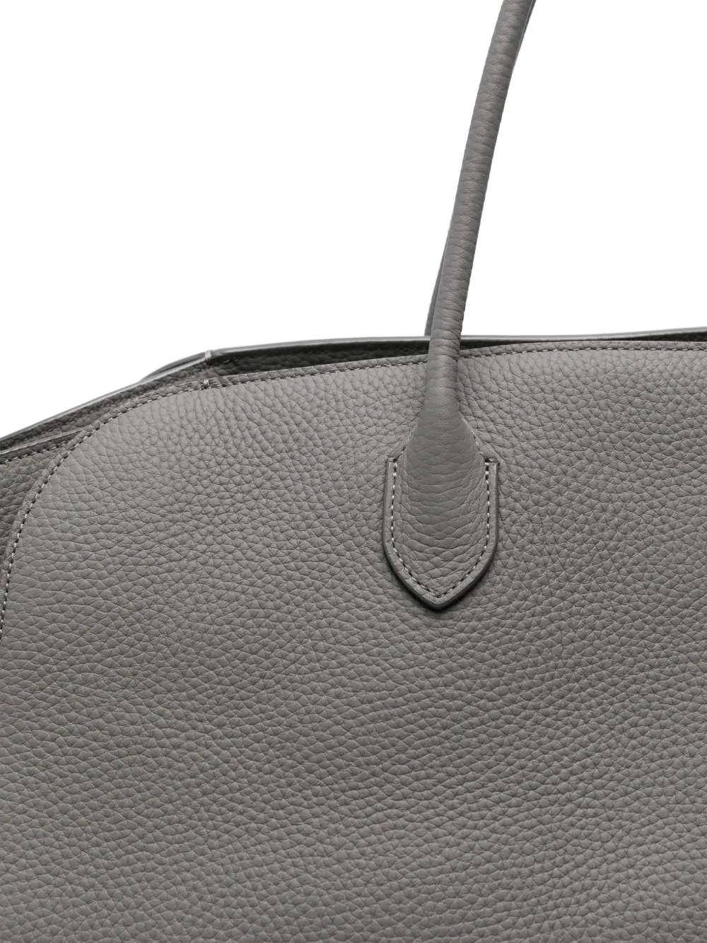 The Row Leren shopper Grijs
