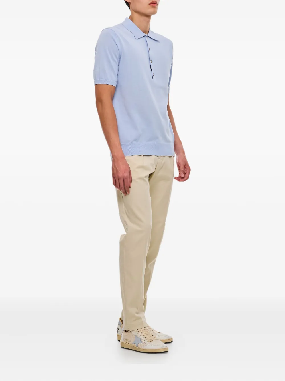 PT Torino single-pleat diagonal-pocket trousers Beige
