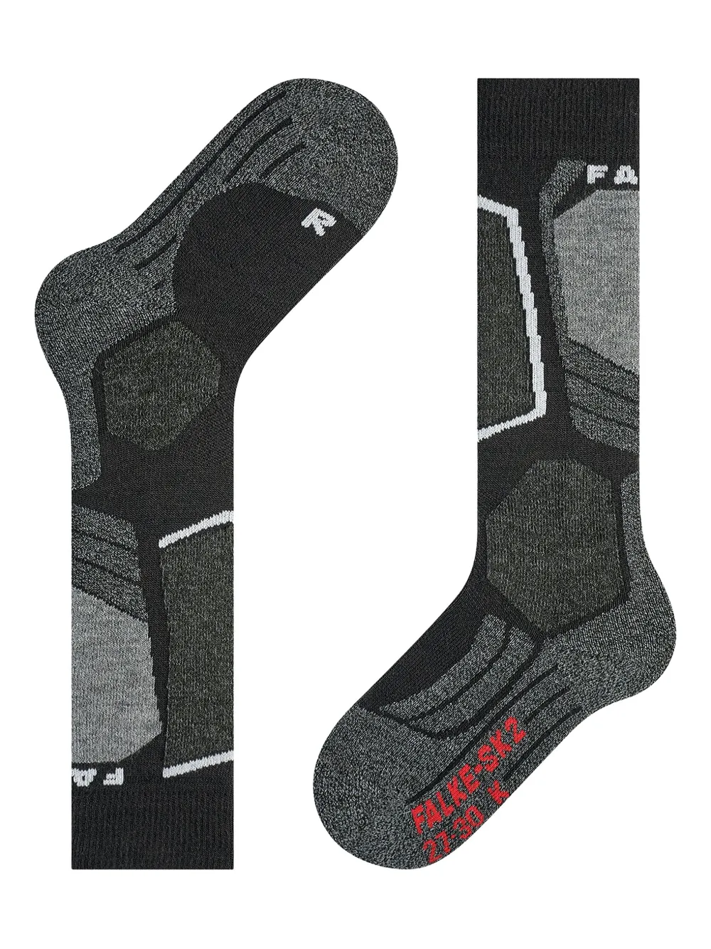 Falke Kids' Logo-print Ski Socks In Gray