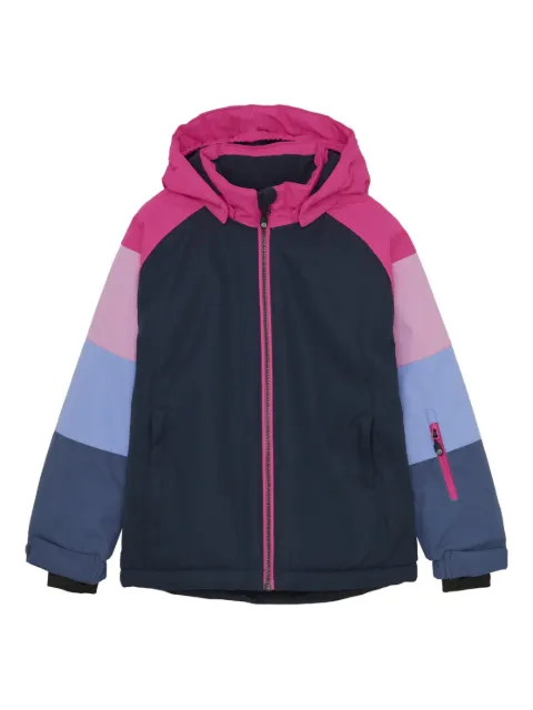 COLOR KIDS colour-block hooded jacket