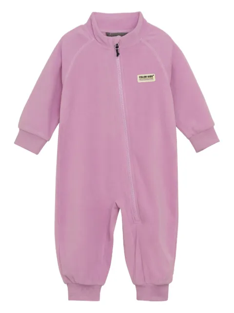 COLOR KIDS fleece zip-up romper
